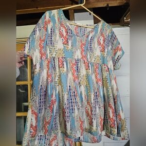 First Love Multicolor Boho Blouse